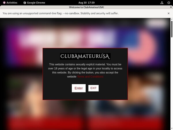 Club Amateur USA Signup Page