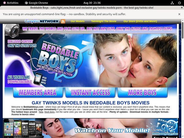 Daily Beddableboys.com Account