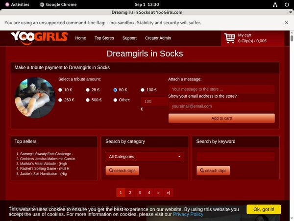 Dreamgirls In Socks Save 50% On 30Day Pass Dreamgirls In Socks Save 50% On 30Day Pass