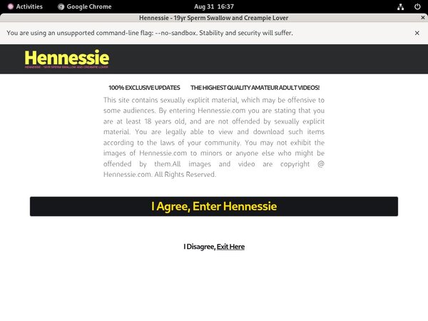 Hennessie.com Password Details