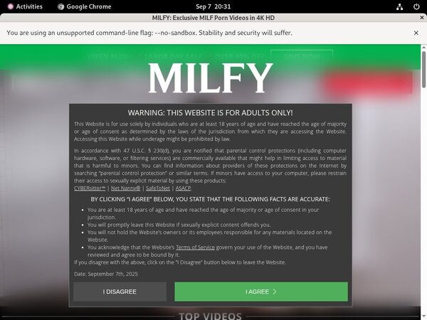 Milfy.com For Tablet